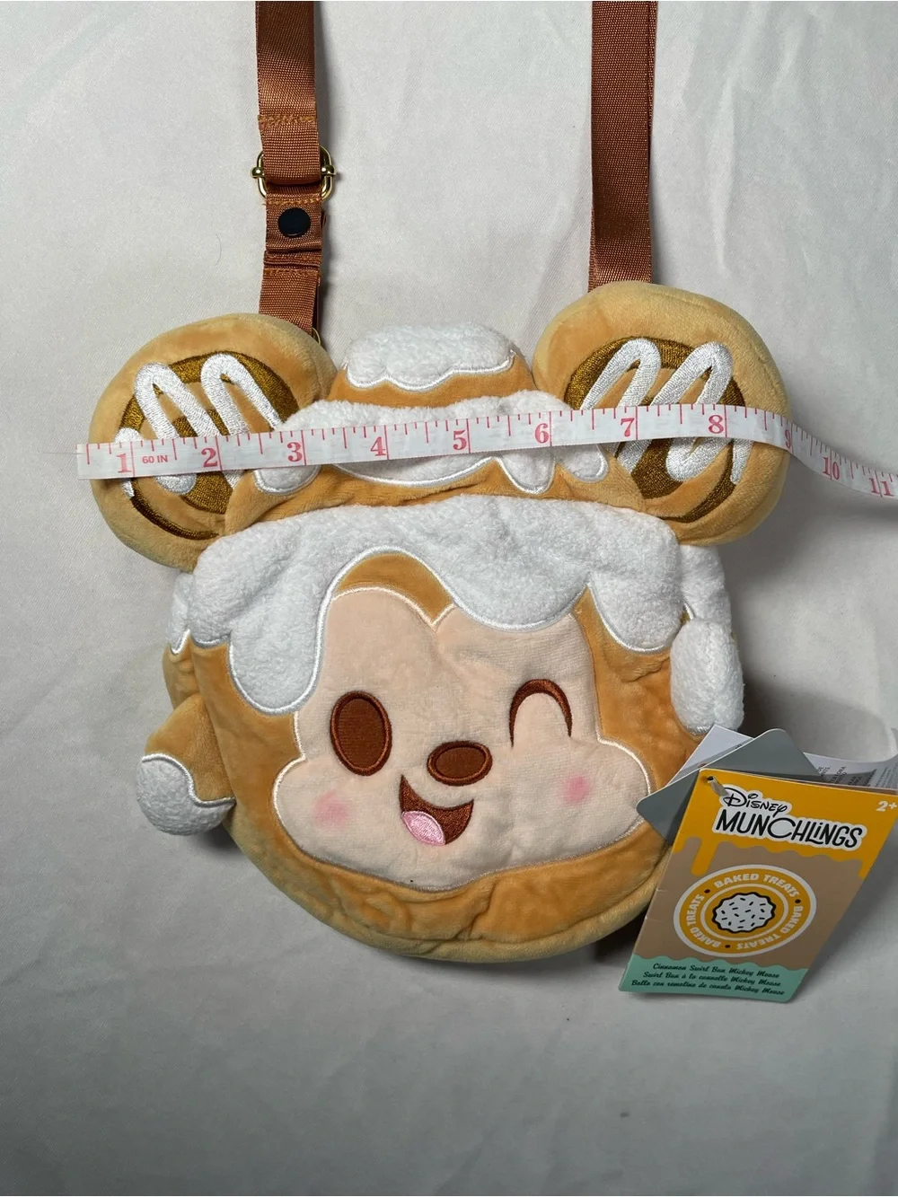 NWT Disney Munchlings Cinnamon Swirl Bun Mickey Mouse Bag Purse Crossbody Kawaii